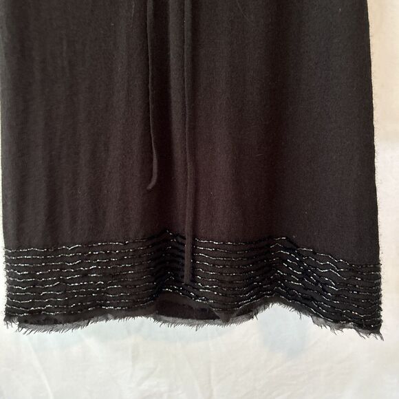 J.Crew Cardigan Set Knit Medium Black Beaded Lambswool Cashmere Angora Glam Punk - Picture 13 of 16